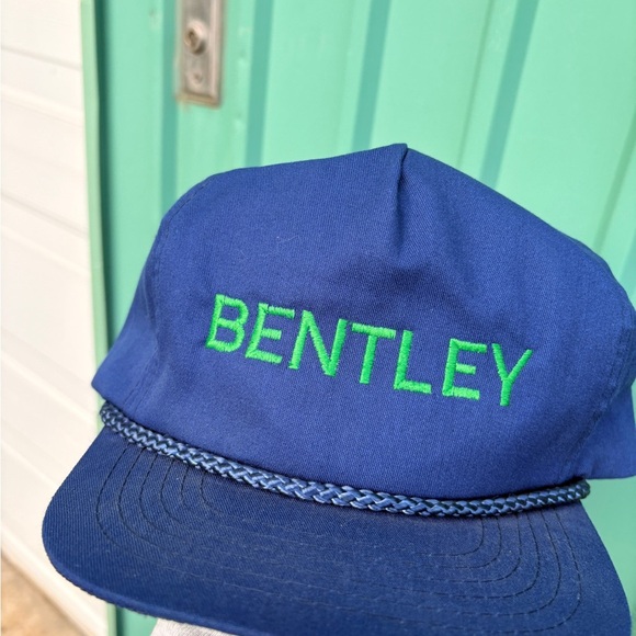 RARE vintage BENTLEY trucker hat blue embroided - Picture 2 of 7